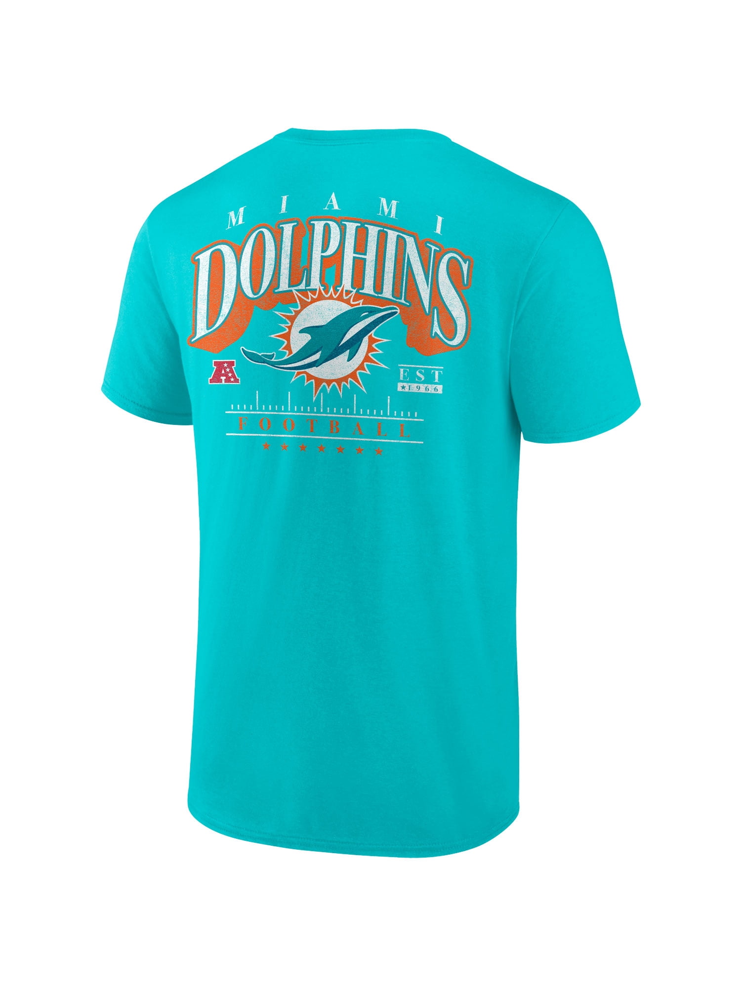 NFL Miami Dolphins Men's Cotton Faded Teal Short Sleeve T-Shirt