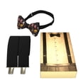 thumbnail image 2 of European Kids Suspenders Set with a bow tie for babies, toddlers boys girls (Small, 09 Fast Food/Black), 2 of 5