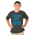 thumbnail image 5 of I Paused My GAME to be Here Crewneck T Shirts Boy Girl Teen Brisco Brands XS, 5 of 6