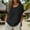 Black, variant on 2026 Summer Women's Scoop Neck Dolman Blouse, Short Sleeve Loose Fit Casual Solid Color Crinkle Tunic Top with Curved Hem for Everyday Streetwear and Vacation