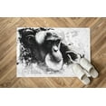 thumbnail image 6 of Abstract Monkey Rug, Large Rug, Personalized Rug, Blue Eyed Old Monkey Rug, Small Rug, Animal Rug, Step Rug, Custom Rug, Black and White Rug, 3.9'x5.9' - 120x180 cm, 6 of 8
