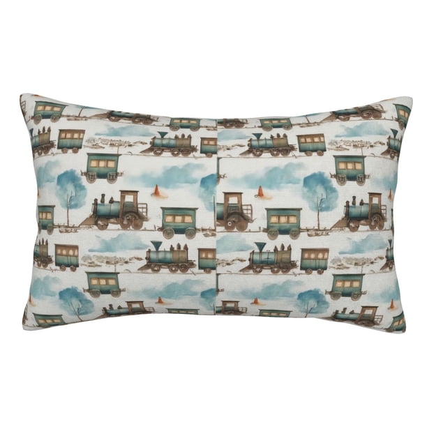 Balery Transport Train Funda de Cojín Estampada, Regalos para Mujeres, Regalos de Amor para Ella, Regalos para Novia o Esposa, Funda de Almohada-14"x20"
