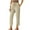 Khaki-womens linen capris summer, variant on Dazajoo Women's Linen Capri Trousers Basic Solid Color Slim Fit Straight Leg Pants 2026 Summer Casual Cropped Pants,Khaki,XL