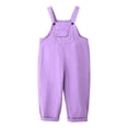 thumbnail image 4 of Vdoaml Tween Summer Outfits Little Boys Long Baggy Overalls Jumpsuit Kids Loose Fit Casual Overall Pants 11-12 Years Purple, 4 of 4