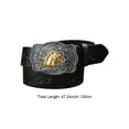 thumbnail image 7 of Wiywef Western Leather Buckle Belts Cowboy Horse Pattern Leather Buckle Belt Floral Engraved Buckle Belt for Men Women, 7 of 7