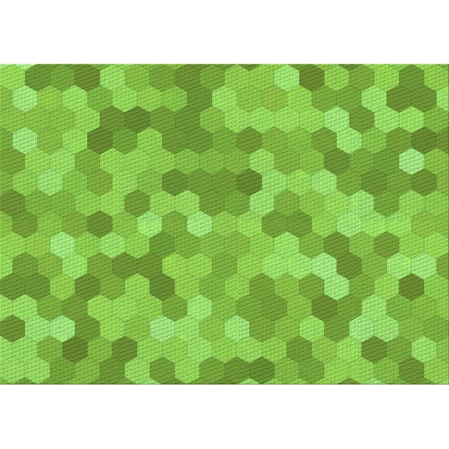 Ahgly Company Tapis d'Intérieur Rectangulaire Transitionnel Vert Pomme Vert Lavable à la Machine, 2 Pieds x 3 Pieds