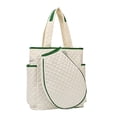 thumbnail image 3 of Lipstore Tennis Bag Racket Tote Seperate Compartment Portable Rackets Bag for Gym Man Beige, 3 of 7