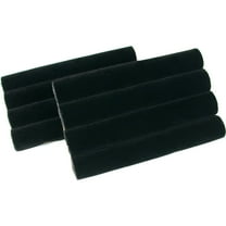 2 Black Velvet Ring Trays Jewelry Pad Showcase Displays 5.5"