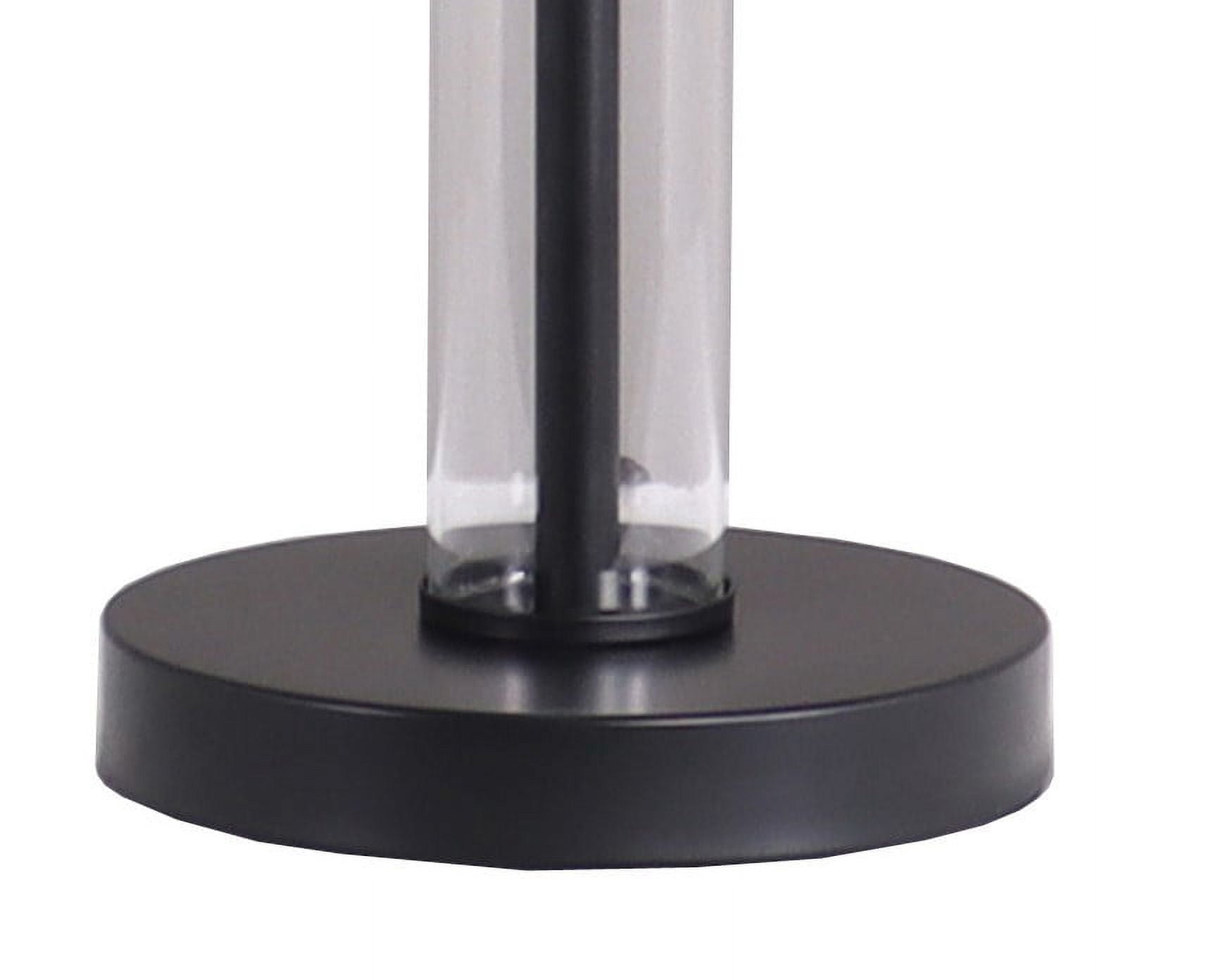 (2 pack) Better Homes & Gardens 19" Black Metal and Clear Glass Column Lamp Base