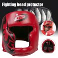 thumbnail image 2 of CAROOTU Catch Protective Casque Réglable Taille PU Cuir Souple Protecteur de Tête pour la Boxe, 2 of 6