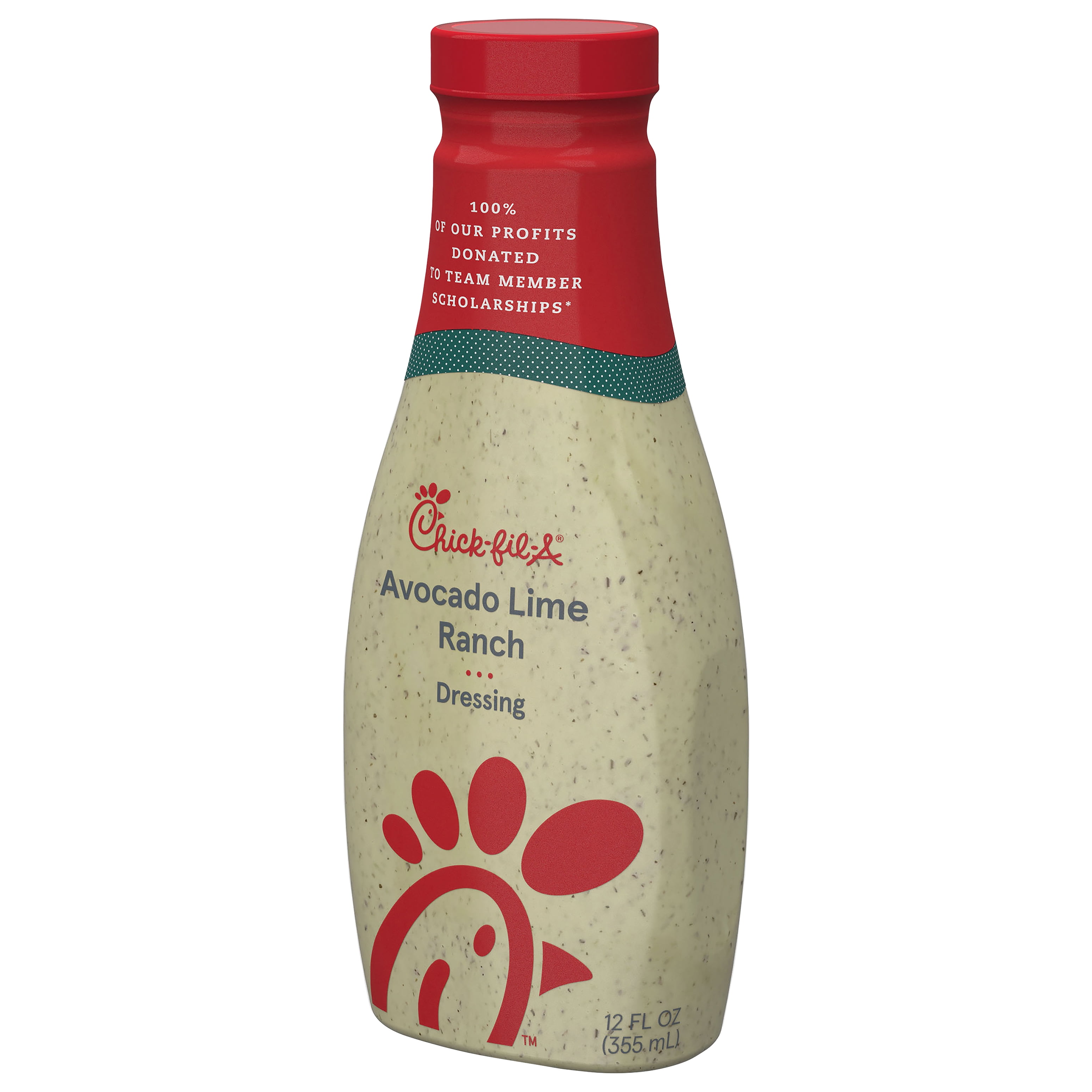 Chick-Fil-A Avocado Lime Ranch Salad Dressing, Refrigerated, 12 oz Bottle