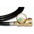 thumbnail image 3 of 5 Feet Propane Tank Extension Hose with Gauge -Leak Detector Replacement for Gas Grill, Heater and All Other Propane Appliances, Acme to Male QCC/POL Fittings, 3 of 5