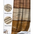 thumbnail image 6 of Farmhouse Yellow Brown Black Out Curtains 84 Inch Long for Living Room, Vintage Wooden Striped Blackout Curtain Shade Thermal Insulated Window Curtains Grommet Drapes 42"x84" 2 Panels, 6 of 8