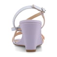 thumbnail image 4 of Journee Womens Clinne Multi Strap Wedge Sandals, 4 of 10