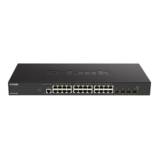 D-Link DXS 1210-28T - Switch - Intelligent - 24 x 10GBase-T + 4 x 25 Gigabit SFP28 - Montable en Rack