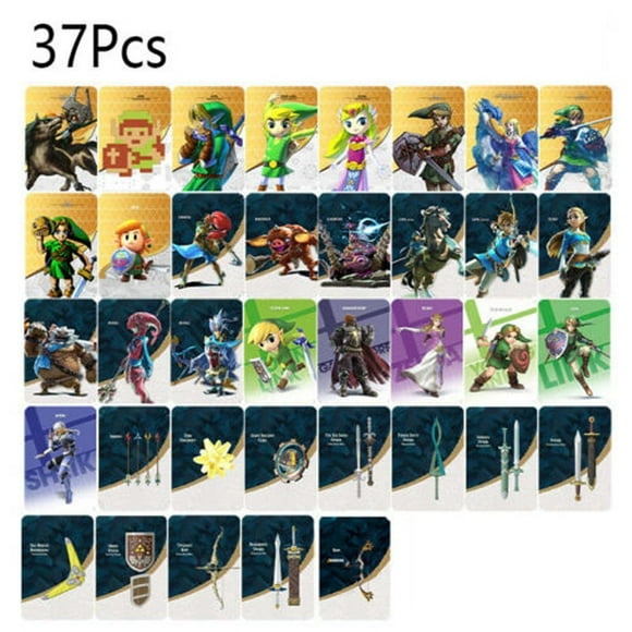 37 PCS Zelda Amiibo Cards, Zelda & Loftwing NFC Tags Amiibo Card, Zelda Breath of The Wild Amiibo