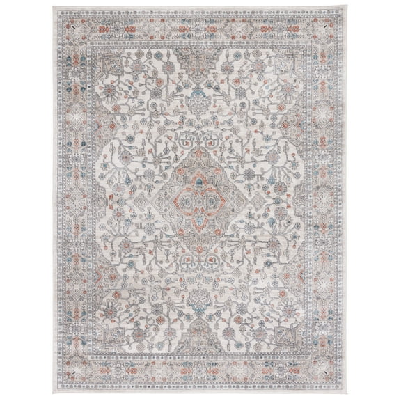 SAFAVIEH Oregon Coriander Oriental Area Rug, Grey/Ivory, 9' x 12'