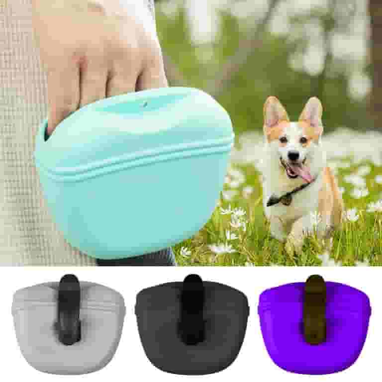 650ml Silicone Dog Treat Pouch-Small Training Bag-Portable Dog