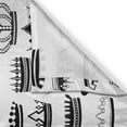 thumbnail image 3 of Ambesonne Queen Kitchen Curtains, Various Crowns Imperial, 55"x39", Black and White, 3 of 3