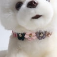 thumbnail image 3 of Fashion Pet Cat Dog Collar Bow Tie With Flower Design - Adjustable leatherCollar for Cats Puppy Small Dog, 3 of 8