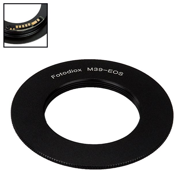 Fotodiox Lens Mount Adapter Compatible with M39/L39 Screw Mount SLR Lens to Canon EOS (EF, EF-S) Mount D/SLR Camera Body - with Generation v10 Focus Confirmation Chip