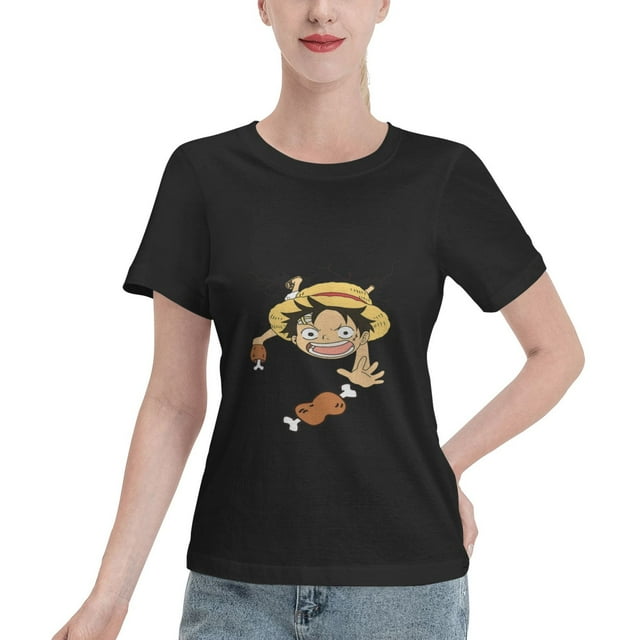 Women's Basic Short Sleeve T-Shirt One Piece Luffy
