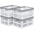 thumbnail image 4 of Buyitt Plastic Collapsible Storage Basket, Folding Storage Crates, 4 Packs,14 Liter, 4 of 7