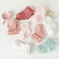 thumbnail image 2 of Toddler Girls Anti Slip Socks - Non Skid Frilly Ruffle Design with Grips for Baby 0-3 Years (Pack of 8), 2 of 4