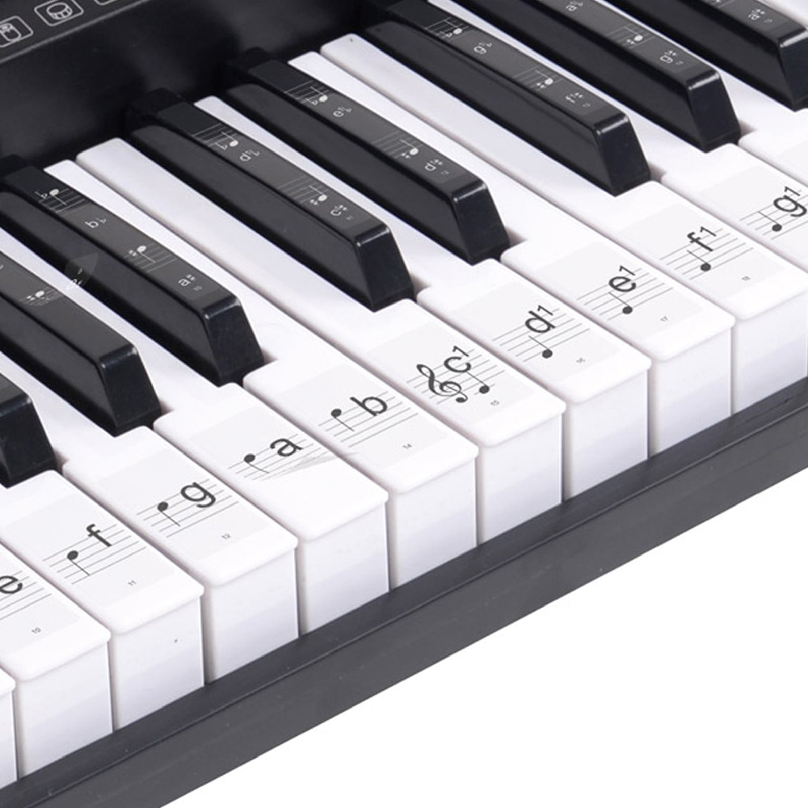 & Sticker Sheet Microphone Black Hamzer 61-Key Electronic Piano Electric Organ Music Keyboard with Stand 