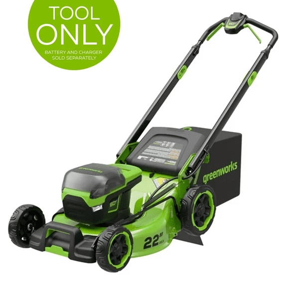 Greenworks 60V 22" Brushless Battery 4-in-1 System Push Lawn Mower, Tool Only, Battery and Charger Not Included
