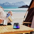 thumbnail image 4 of Transemion Compact Mini Speaker With Magnetic Suction Base 5W Speaker 2. RGB Ambient Light Pocket Speaker Black, 4 of 6
