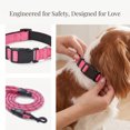 thumbnail image 6 of FastXmas Extended Reflective Dog Leash & Collar Set - 59" Long Lead & Adjustable Neck 11"-15.5" for Small Dogs Outdoor Walking,Pink, 6 of 9