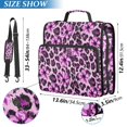 thumbnail image 2 of FORMRS Zipper Binder with Shoulder Strap 2-inch Ring 500 Sheet Capacity File Bag, Purple Floral Leopard Pattern, 2 of 5