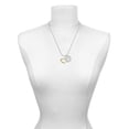thumbnail image 2 of Delight Jewelry Goldtone Heart with 3 AB Crystals - Stronger Braver Smarter She is Clothed in Stength and Dignity Charm Necklace, 20"+3", 2 of 4