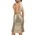 thumbnail image 5 of Baisdan Sequin Skirt for Women Sparkle Mini Skirts Holiday Party Skirts,Champagne,Small, 5 of 8