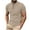 Khaki, variant on Short Sleeve T-shirts for Men Mock Henley Neck Plain Tshirts Classic Fit Sport Golf Tops Casual Summer Clothes (XL, Khaki)