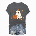 thumbnail image 5 of NOLDARES Halloween Teacher Shirts for Women Cute Ghost with Coffee Shirt Funny Spooky Tee Halloween Party Short Sleeve Tops(Dark Gray,XXXL), 5 of 7