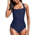 thumbnail image 1 of FhsagQ Ensembles de Maillots de Bain pour Femmes Robe Rehausseur Rembourrée Bikini Maillot de Bain Monokini Ensembles de Maillots de Bain pour Femmes Ensemble Mignon Maillots de Bain Bikini Bleu Foncé TG, 1 of 4