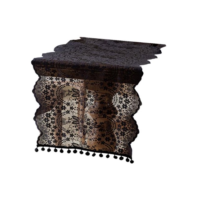Feltree Lace Sideboard Cover Cloth for Dining Tables & Cabinets, French-Inspired Lace Table Protector, Spill-Resistant Nylon Spandex Fabric for Home Decor