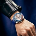 thumbnail image 3 of Men's Quartz Watch Waterproof Multifunction Sport Wrist Watches Luxury Silicone Strap Blue 0426, 3 of 6