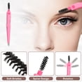 thumbnail image 4 of Unique Bargains 3 in1 Eyebrow Shaping Tool Rose Red Eyebrow Trimmer Eyebrow Clip Eyebrow Brush for Women, 4 of 7