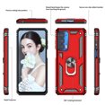 thumbnail image 2 of LeYi Motorola Edge 5G UW Phone Case, Moto Edge 2021 Case[Military-Grade] Metal Protective Case with Ring Kickstand for Moto Edge 5G UW 2021 - Red, 2 of 7