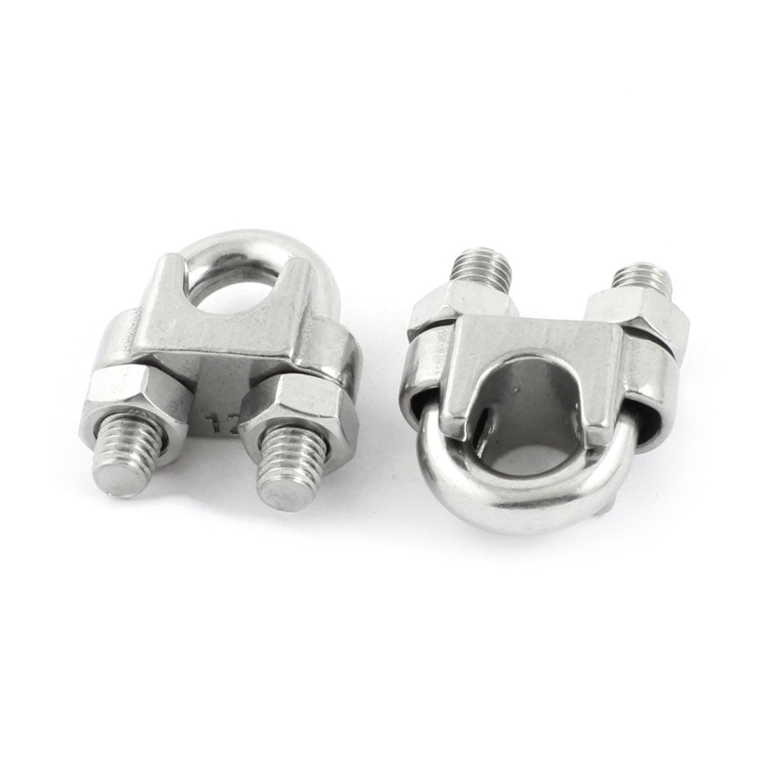 2pcs Stainless Steel Cable Clip Saddle Clamp for 1/2" 12mm Wire Ropes