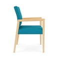 thumbnail image 3 of Pemberly Row Chaise Grand pour Invités pour Réception d'Attente, Cadre en Bois, Turquoise, 3 of 5