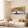 thumbnail image 4 of Canvas Wall Art for Living Room - Large Yellow Tree of Life Canvas Prints, Modern Abstract Nature Painting for Kitchen Bedroom Office Wall Decor, 4 of 7