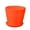 Orange, variant on BMYJ Modern Plastic Flower Pots with Saucers - Decorative Indoor Planters for Succulents Herbs Nursery Plants, Stackable Containers with Drainage Holes (5 Size Options)