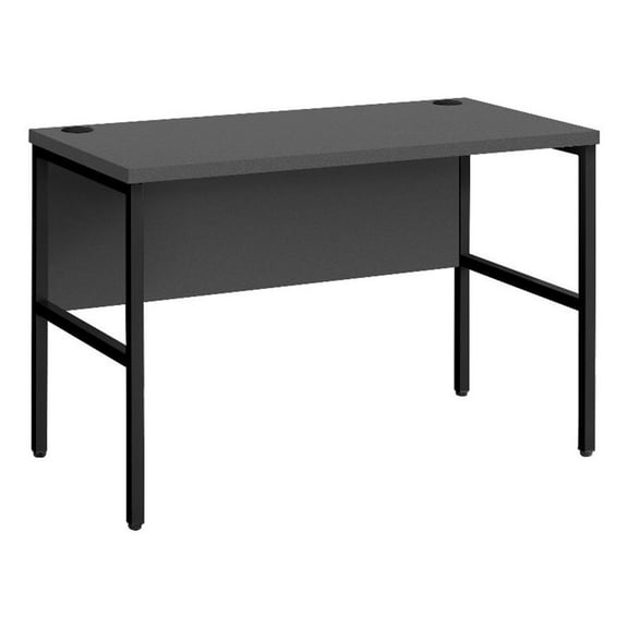 Pemberly Row Computer Desk 48"L Home Office Commercial Grade in Gray & Black