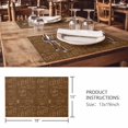 thumbnail image 3 of Placemats Set of 4, Brown Coffee Woven Placemat, Linen Place Mats for Kitchen/Dining Tables, Farmhouses Vintage Cup Plants Text Art Washable Table Mats for Party, 3 of 8