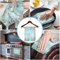 thumbnail image 3 of Coastal Kitchen Towels Set of 4, Water Absorbent Dish Towel, Summer Nautical Beach Coral Starfish Blue Ombre Decorative Hand Towels - Quick Drying Cloth for Cooking Baking, 18x28 Inch, 3 of 8
