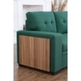 thumbnail image 2 of Fabric Reversible Modern Side Compartment Sleeper Sectional Sofa Bed-Green, 2 of 19